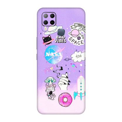 INFINIX Phone Skins (All Models) - I Need My Nasa Skin - 3D Embossed Finish (L-149) Infinix Hot 10S