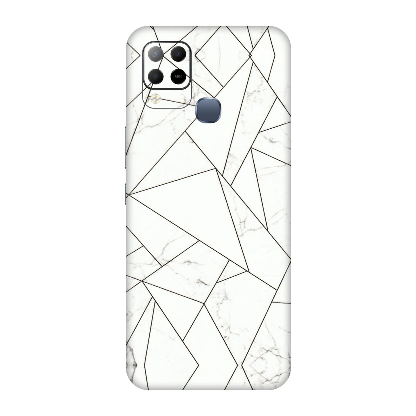 INFINIX Phone Skins (All Models) - Luxury White Marble Effect - 3D Embossed Finish (L-168) Infinix Hot 10S