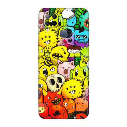 INFINIX Phone Skins (All Models) - Angry Funkies - 3D Embossed Finish (L-169) Infinix Hot 10S