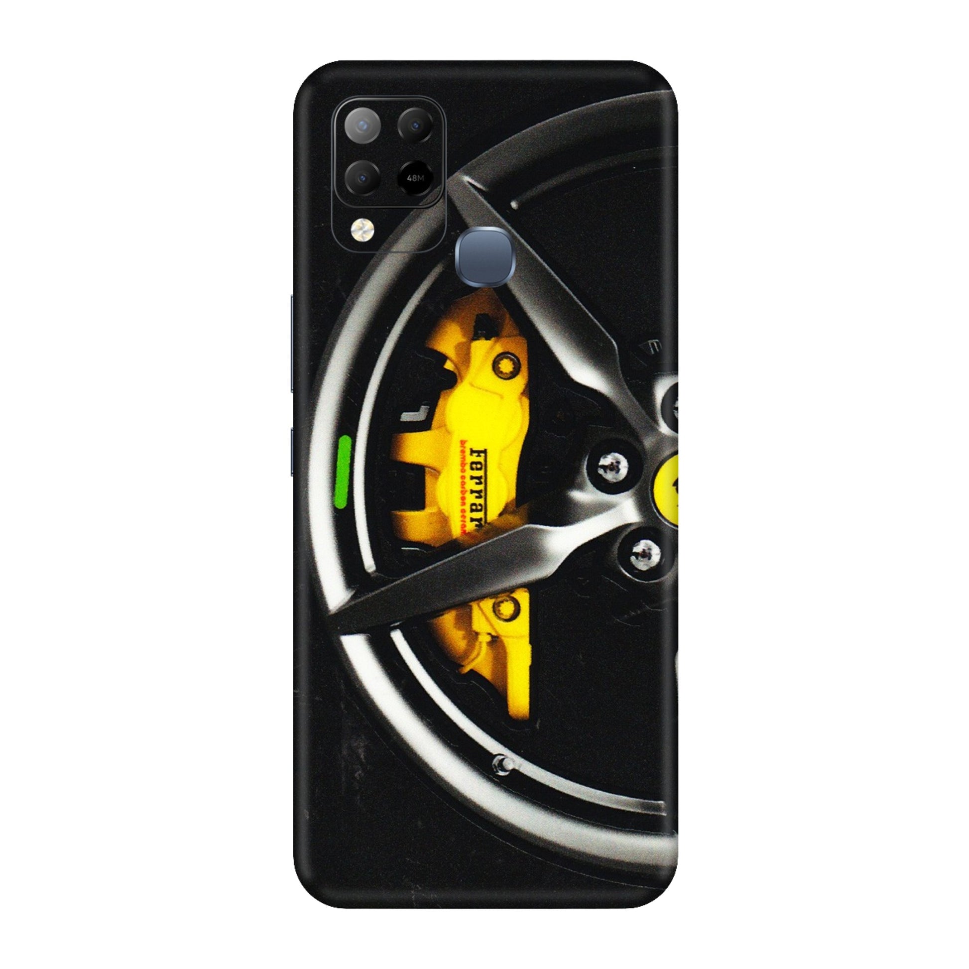 INFINIX Phone Skins (All Models) - Ferrari Wheel Alloy - 3D Embossed Finish (L-173) Infinix Hot 10S