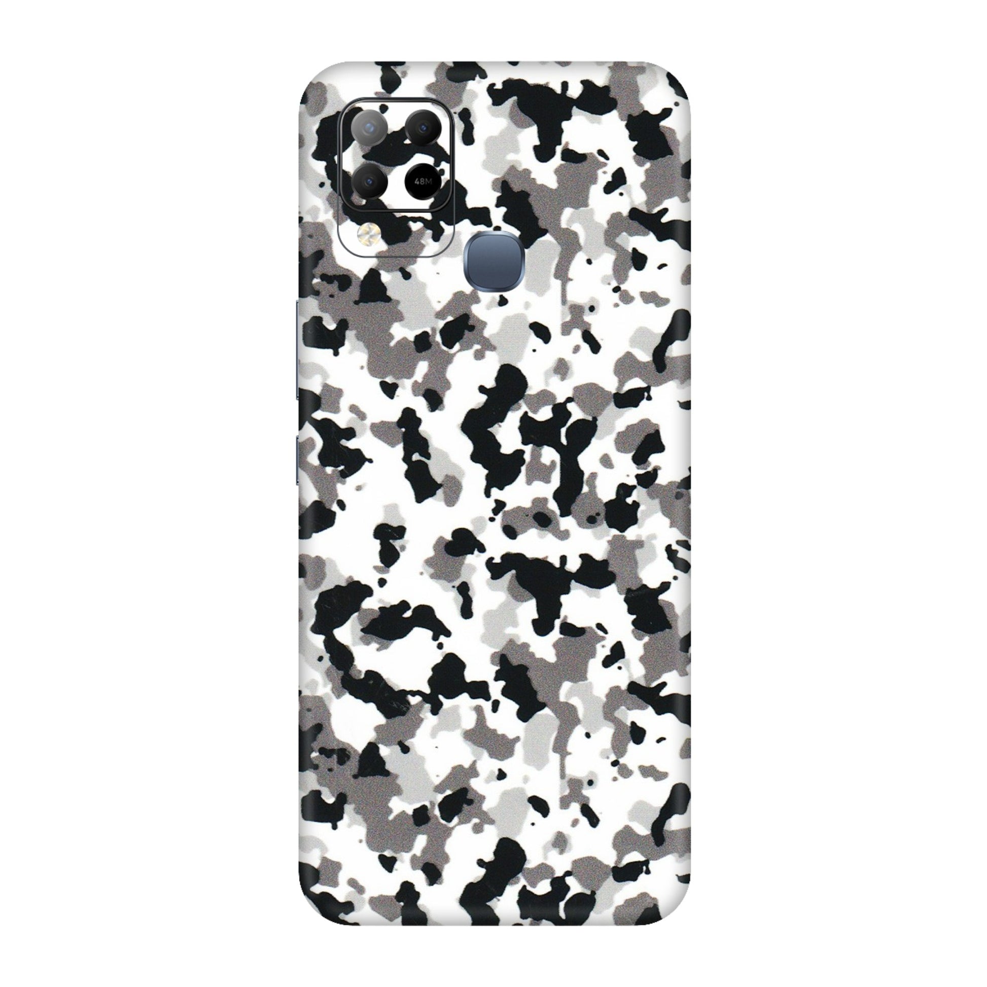 INFINIX Phone Skins (All Models) - White Black Camouflage - 3D Embossed Finish (L-18) Infinix Hot 10S