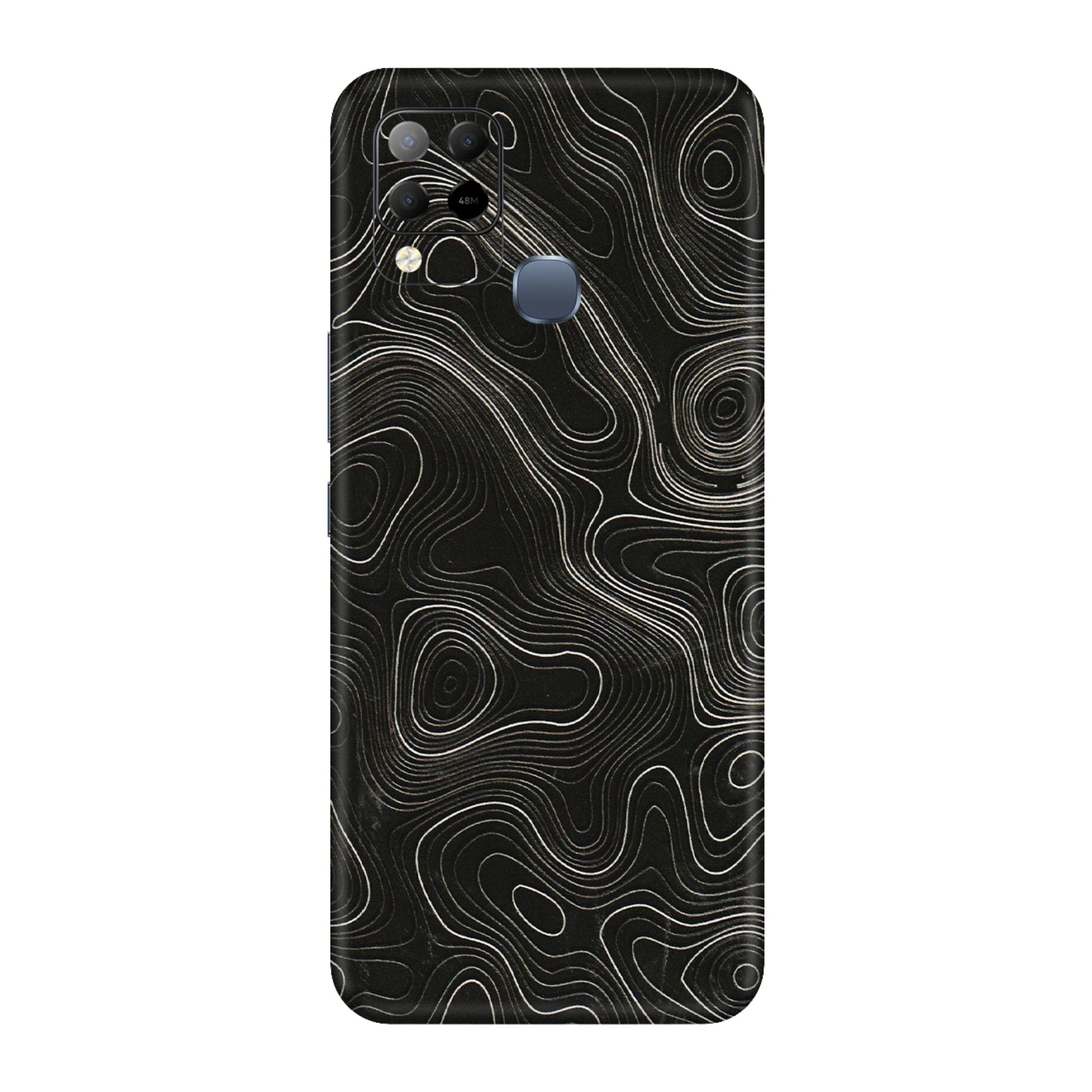 INFINIX Phone Skins (All Models) - Black Swirl - 3D Embossed Finish (L-196) Infinix Hot 10S