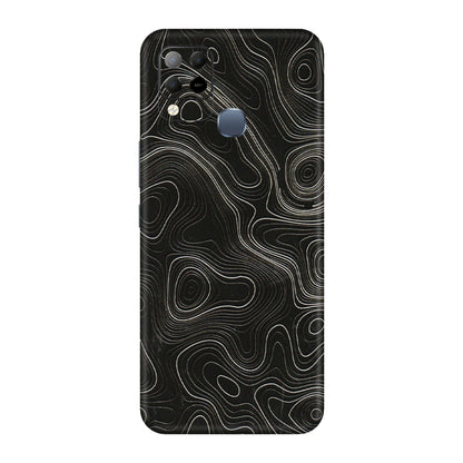 INFINIX Phone Skins (All Models) - Black Swirl - 3D Embossed Finish (L-196) Infinix Hot 10S