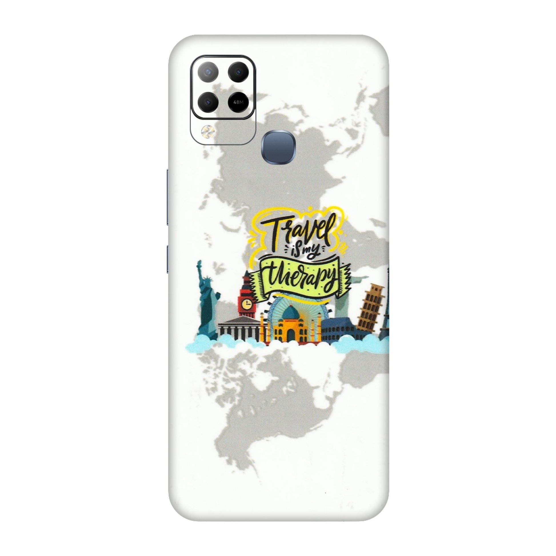 INFINIX Phone Skins (All Models) - Travel Therapy - 3D Embossed Finish (L-199) Infinix Hot 10S