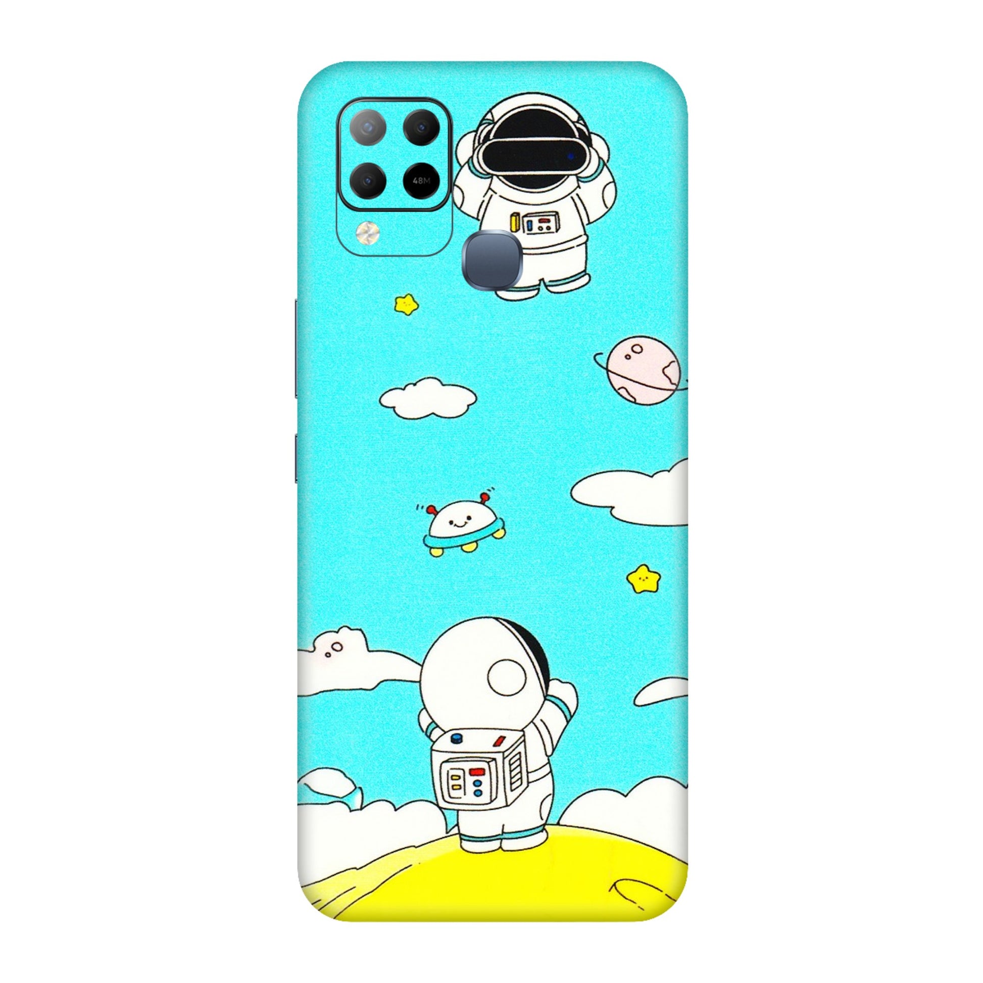 INFINIX Phone Skins (All Models) - Blue Skies Astro Float - 3D Embossed Finish (L-230) Infinix Hot 10S