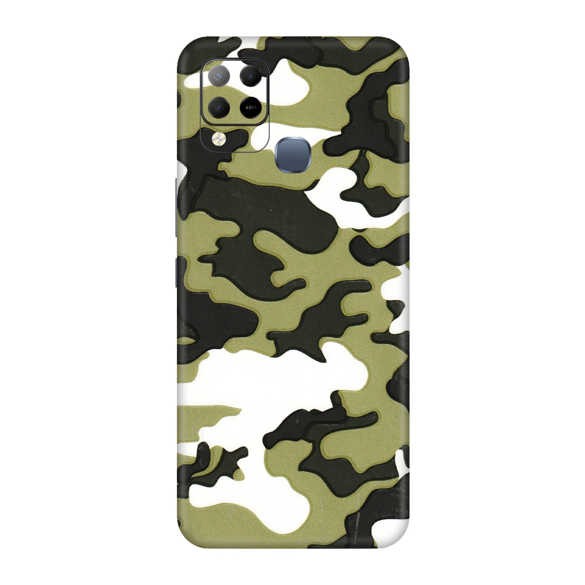 INFINIX Phone Skins (All Models) - Camouflages White And Green - 3D Embossed Finish (L-243) Infinix Hot 10S