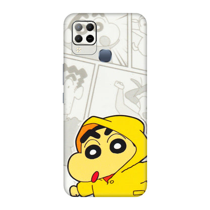 INFINIX Phone Skins (All Models) - Yellow Shinchan Comic - 3D Embossed Finish (L-246) Infinix Hot 10S