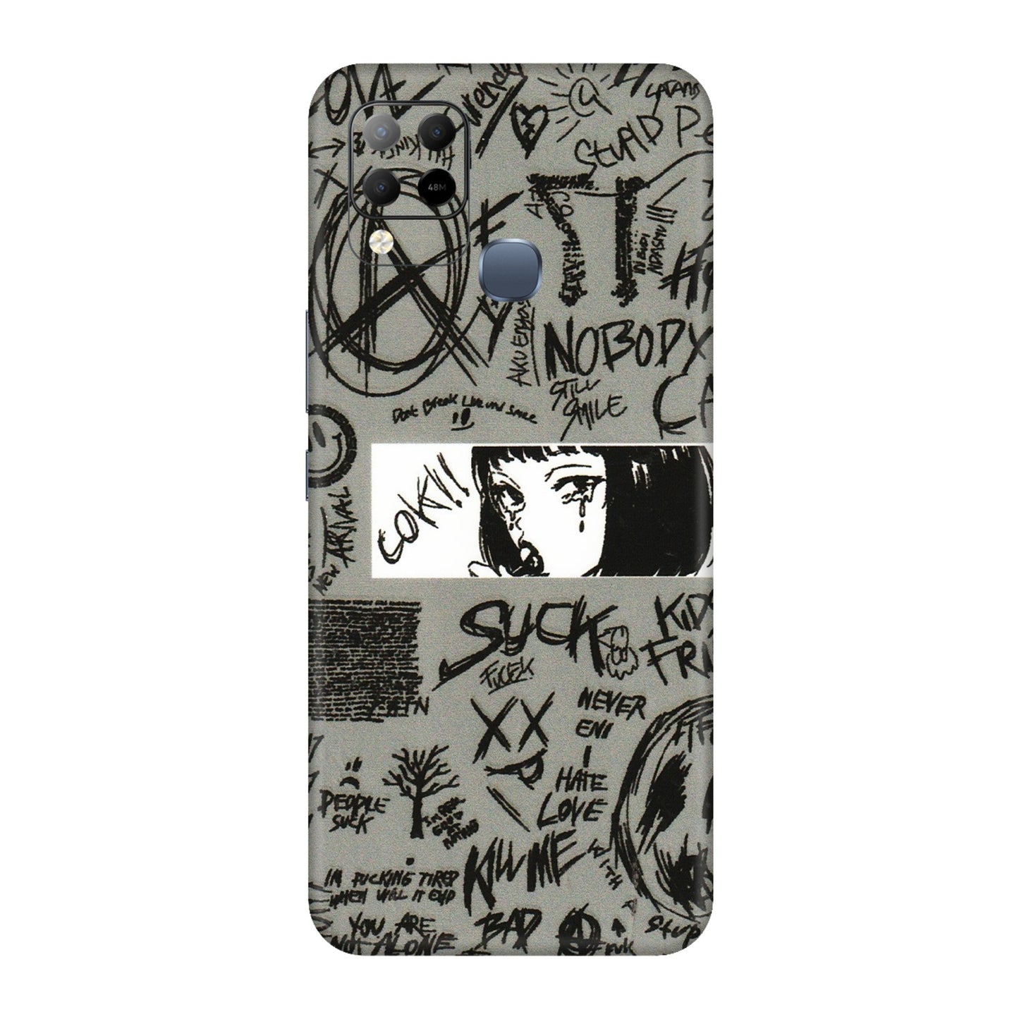 INFINIX Phone Skins (All Models) - Never Have Love Anime - 3D Embossed Finish (L-260) Infinix Hot 10S