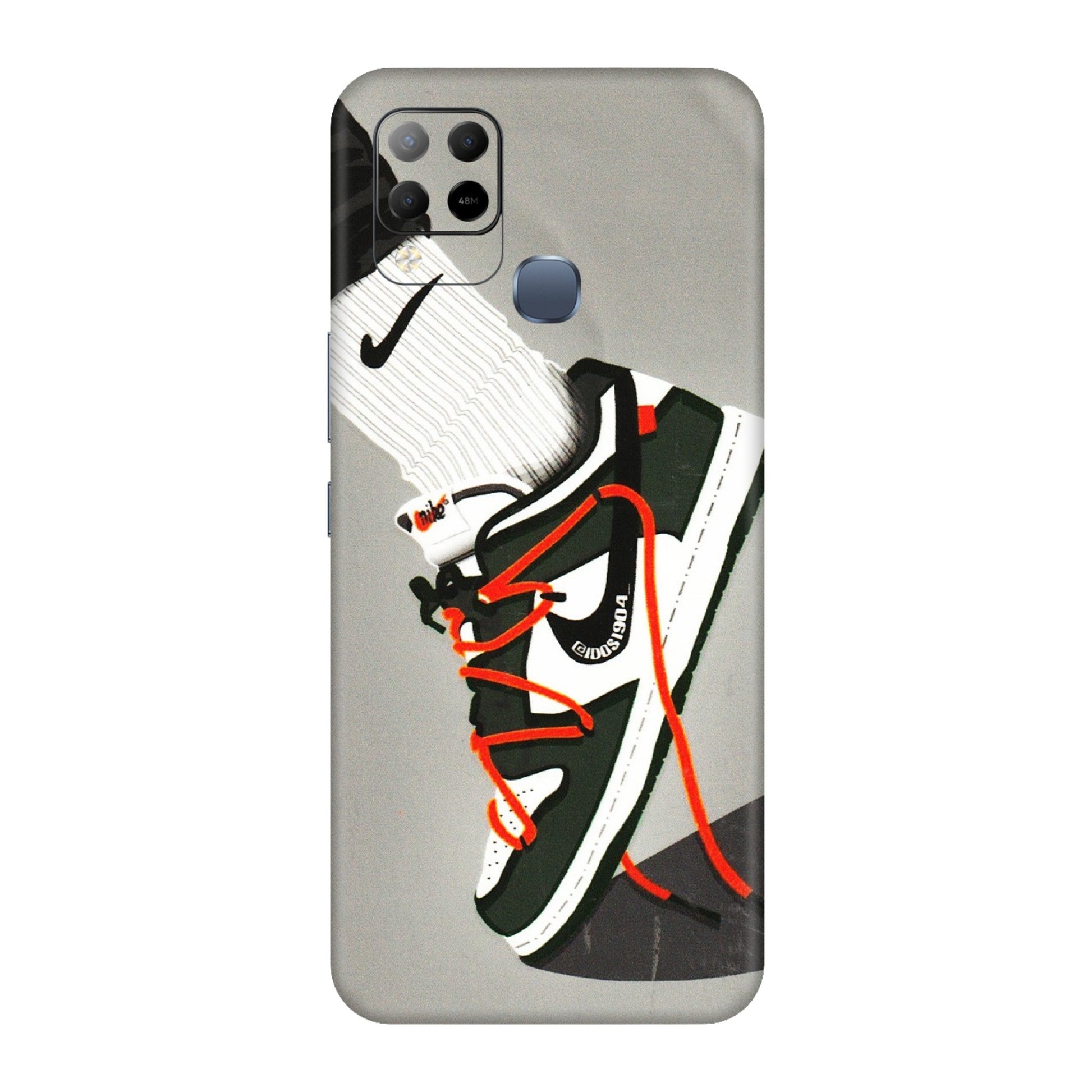INFINIX Phone Skins (All Models) - New Grey Sneaker - 3D Embossed Finish (L-261) Infinix Hot 10S