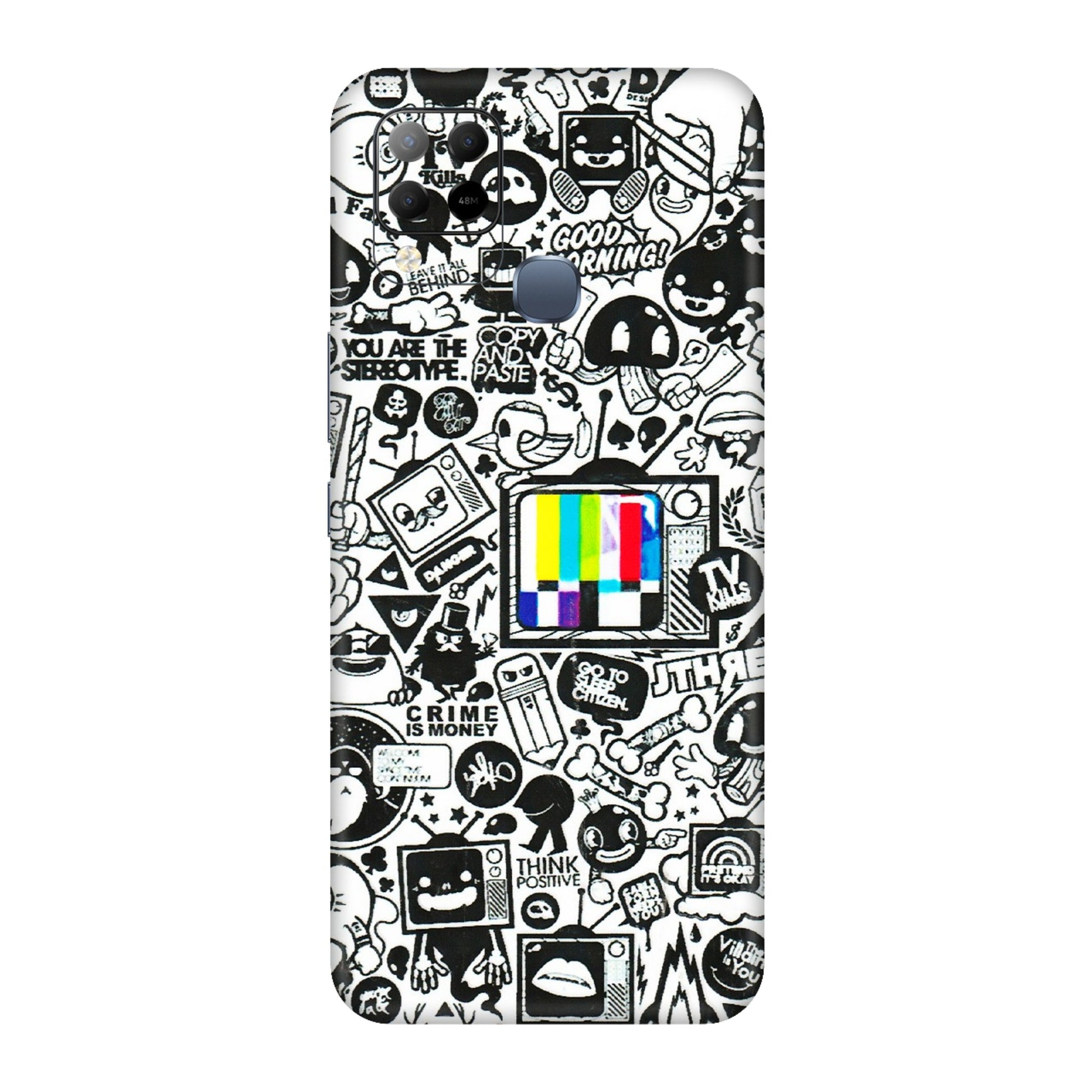 INFINIX Phone Skins (All Models) - Doodles Positive Art - 3D Embossed Finish (L-263) Infinix Hot 10S