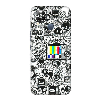 INFINIX Phone Skins (All Models) - Doodles Positive Art - 3D Embossed Finish (L-263) Infinix Hot 10S