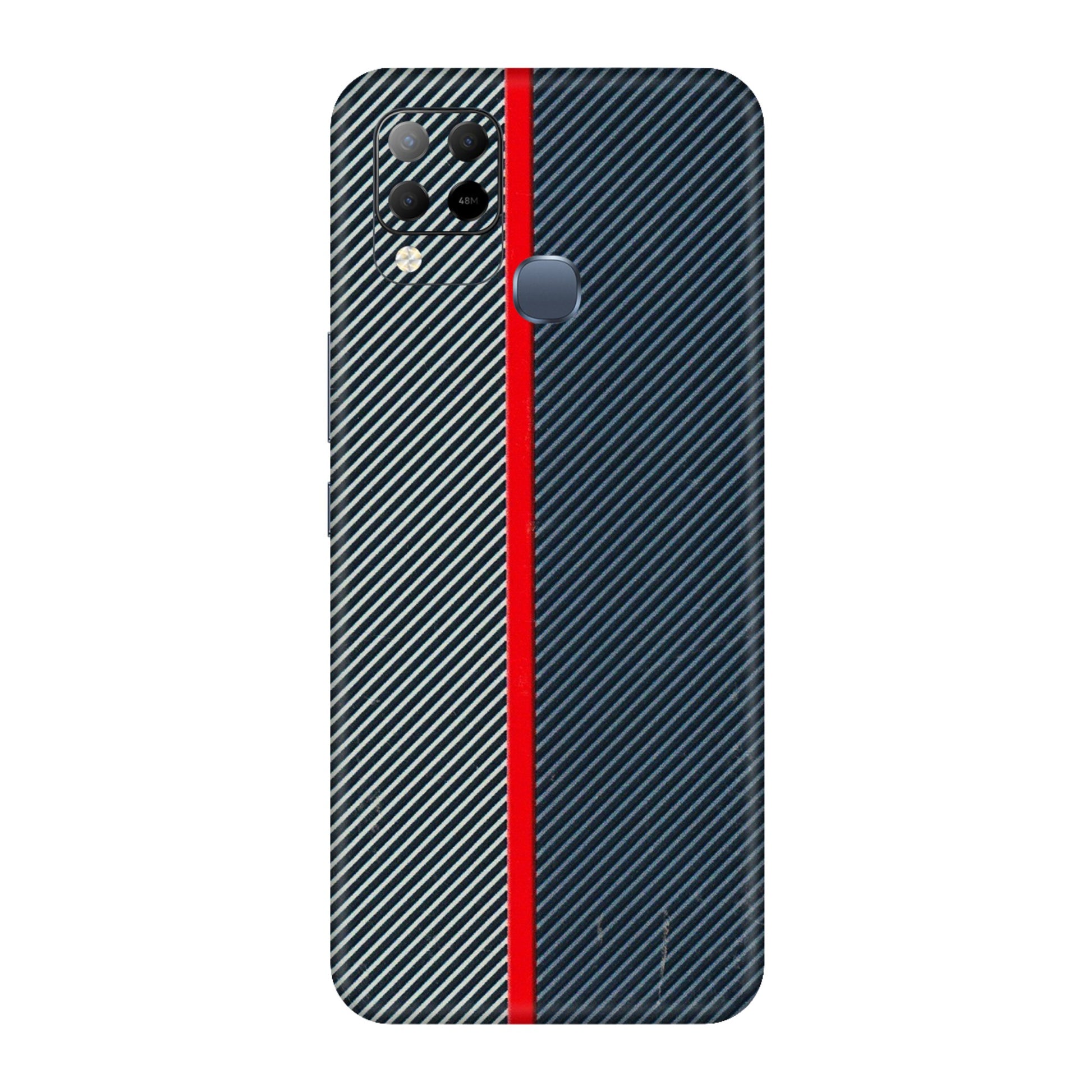 INFINIX Phone Skins (All Models) - Blue Sober Lines - 3D Embossed Finish (L-305) Infinix Hot 10S