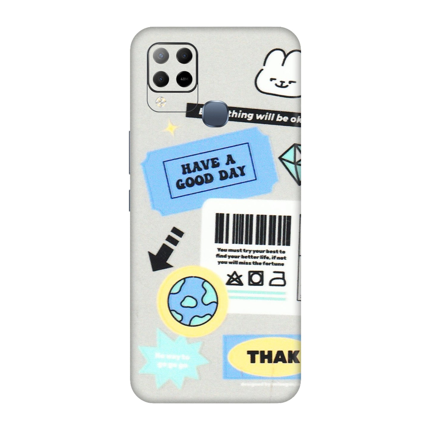 INFINIX Phone Skins (All Models) - Will Be Okay Design - 3D Embossed Finish (L-316) Infinix Hot 10S