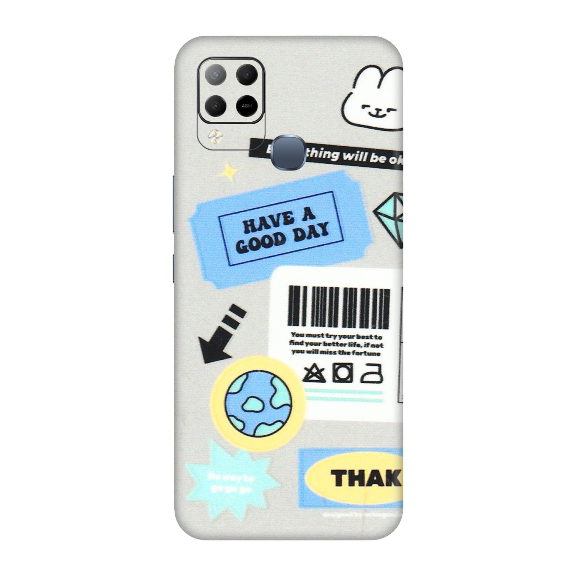 INFINIX Phone Skins (All Models) - Will Be Okay Design - 3D Embossed Finish (L-316) Infinix Hot 10S