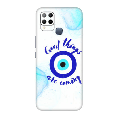 INFINIX Phone Skins (All Models) - Evil Eye Good Things Are Coming - 3D Embossed Finish (L-322) Infinix Hot 10S