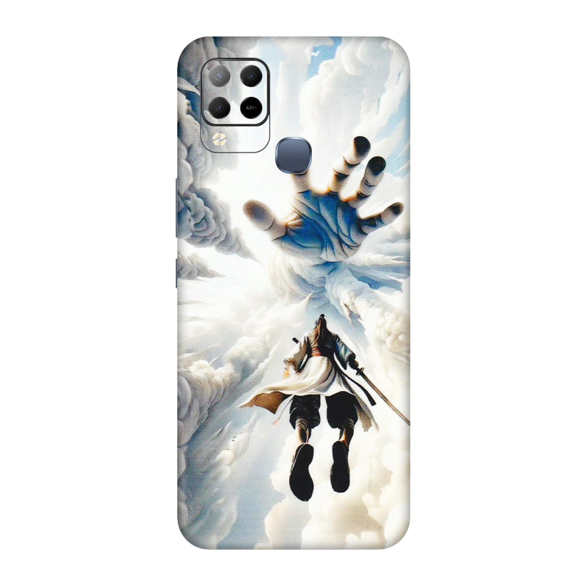 INFINIX Phone Skins (All Models) - Big Hand With Monkey King - 3D Embossed Finish (L-323) Infinix Hot 10S