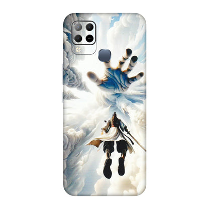 INFINIX Phone Skins (All Models) - Big Hand With Monkey King - 3D Embossed Finish (L-323) Infinix Hot 10S