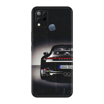 INFINIX Phone Skins (All Models) - New Black Porsche GT3 - 3D Embossed Finish (L-327) Infinix Hot 10S