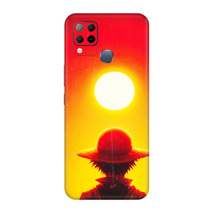 INFINIX Phone Skins (All Models) - Cool Sunset With Monkey D.Luffy Anime - 3D Embossed Finish (L-329) Infinix Hot 10S
