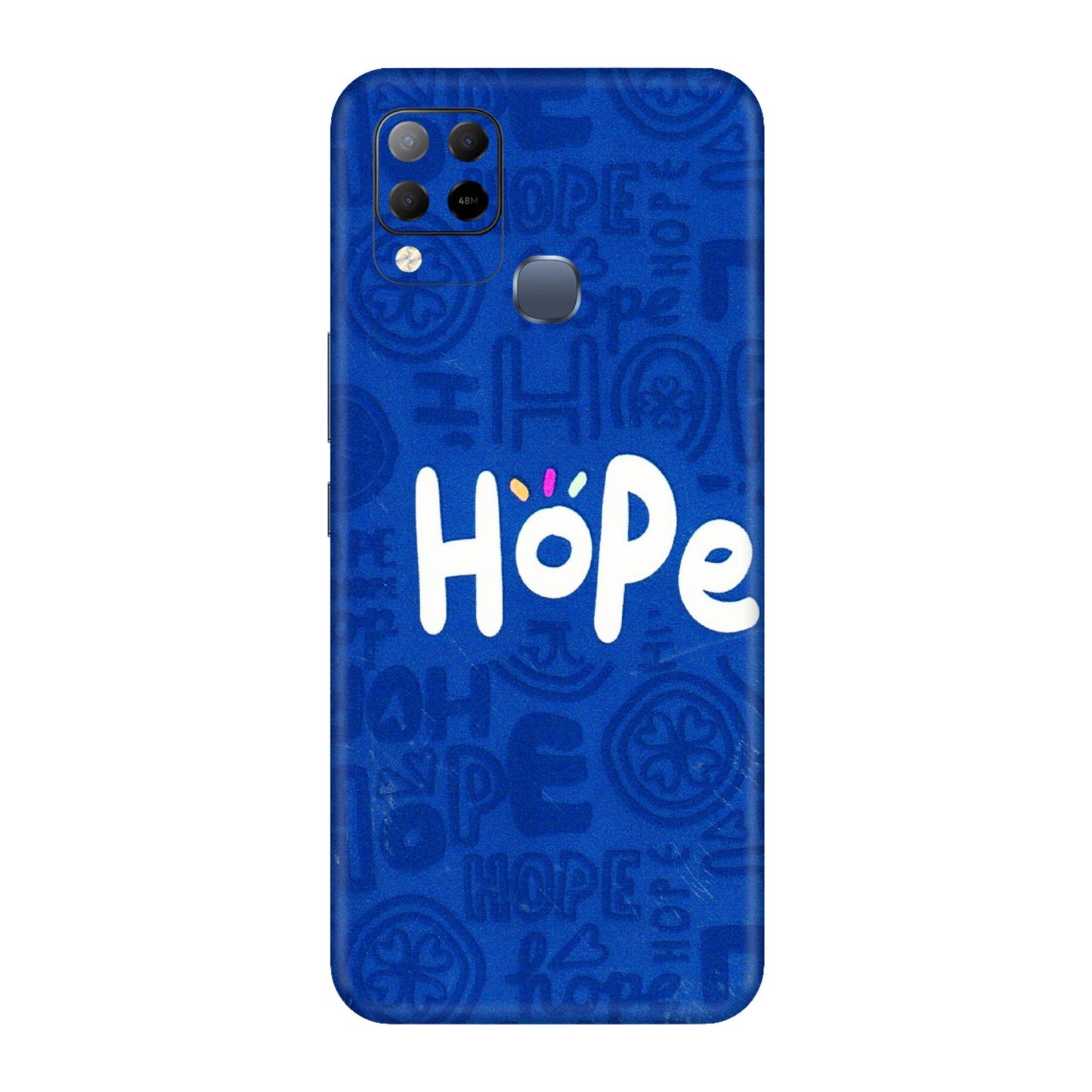 INFINIX Phone Skins (All Models) - Hope Doodles Blue - 3D Embossed Finish (L-43) Infinix Hot 10S