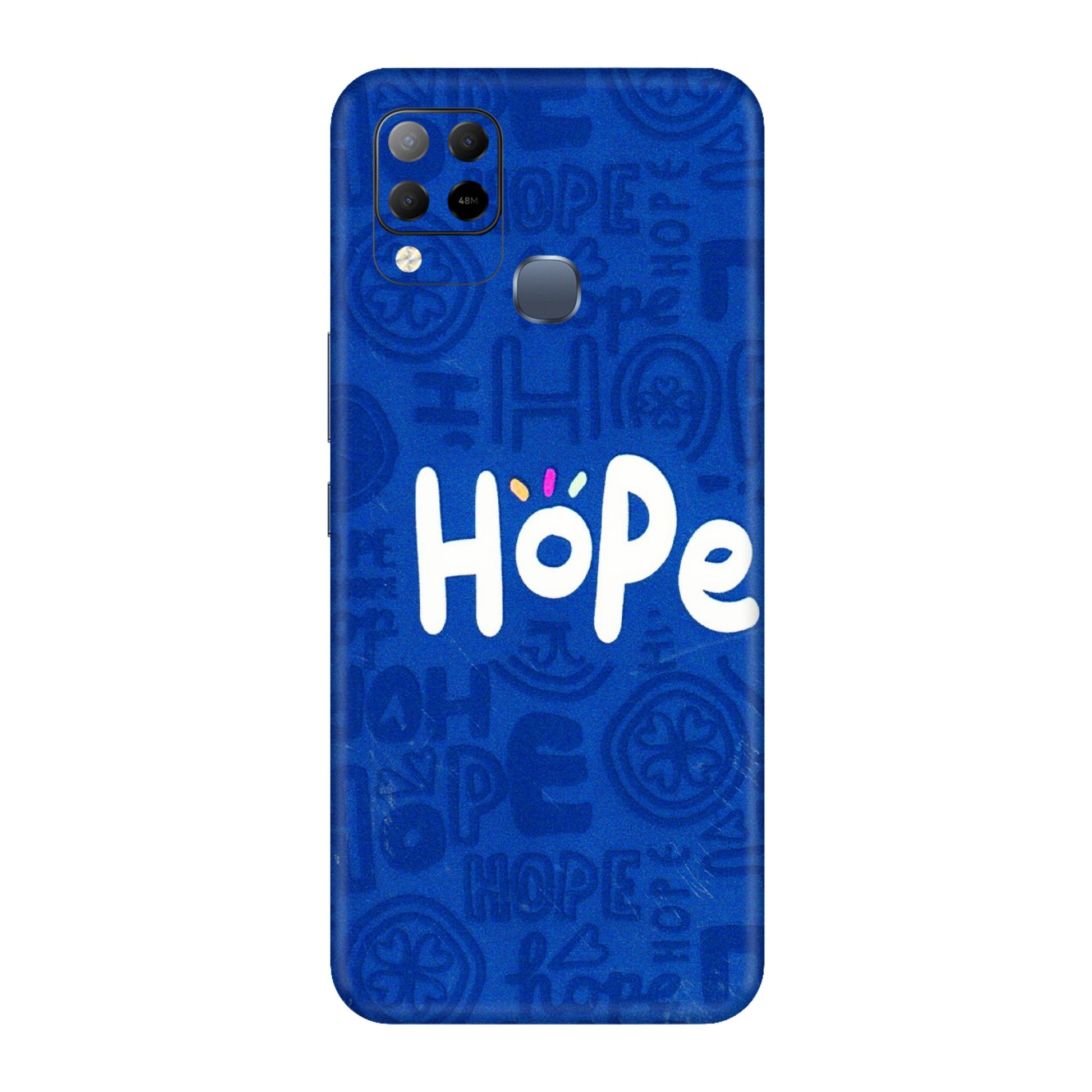 INFINIX Phone Skins (All Models) - Hope Doodles Blue - 3D Embossed Finish (L-43) Infinix Hot 10S