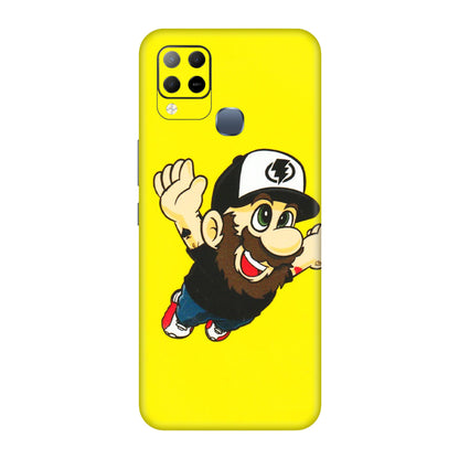 INFINIX Phone Skins (All Models) - Flying Beardo - 3D Embossed Finish (L-60) Infinix Hot 10S