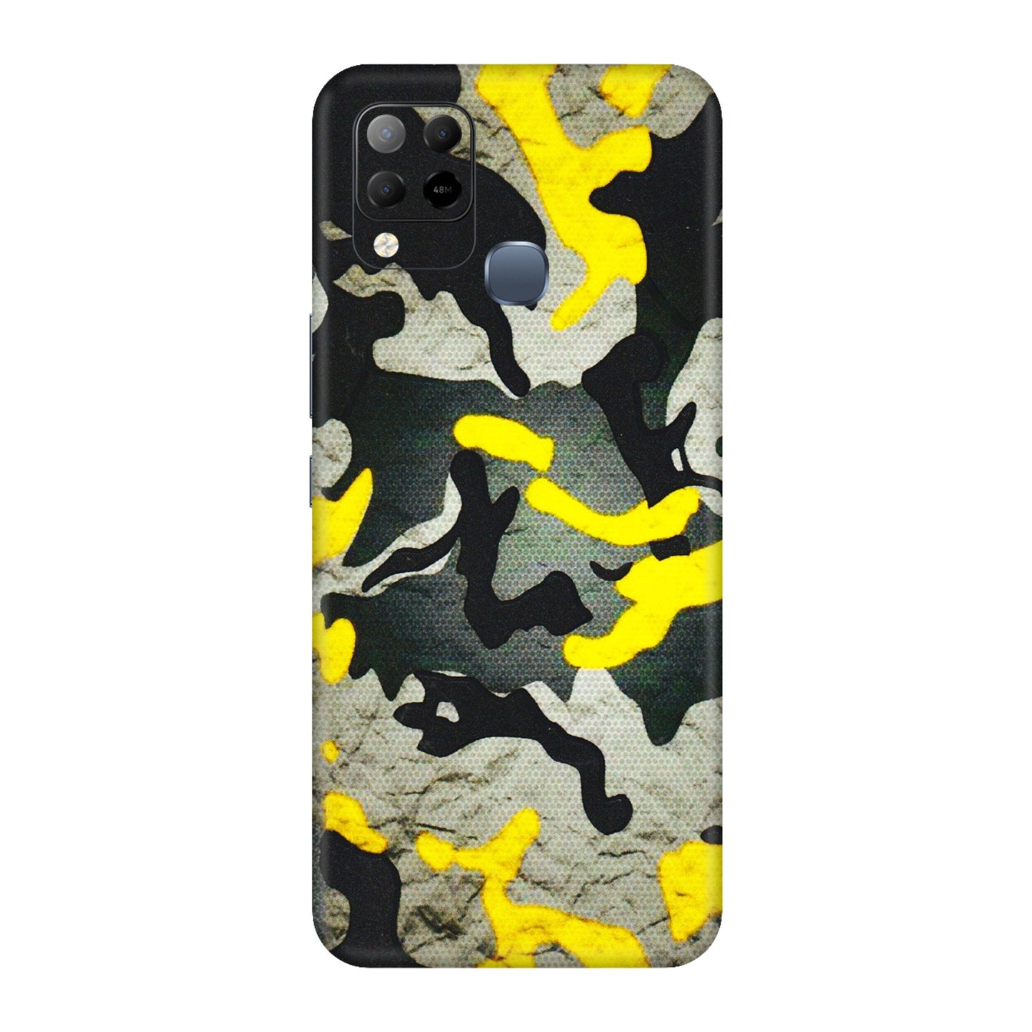 INFINIX Phone Skins (All Models) - Yellow Camouflage - 3D Embossed Finish (L-61) Infinix Hot 10S