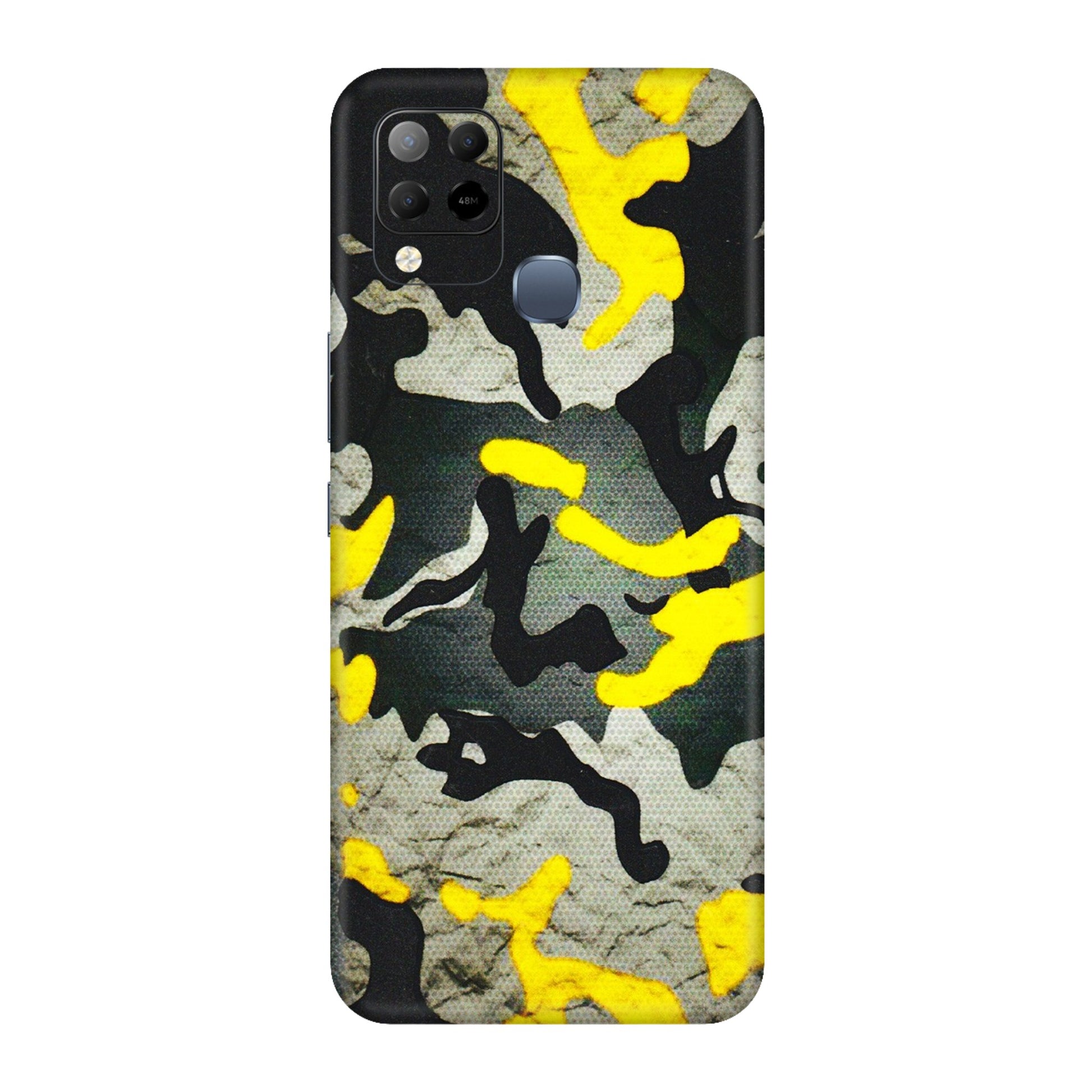 INFINIX Phone Skins (All Models) - Yellow Camouflage - 3D Embossed Finish (L-61) Infinix Hot 10S