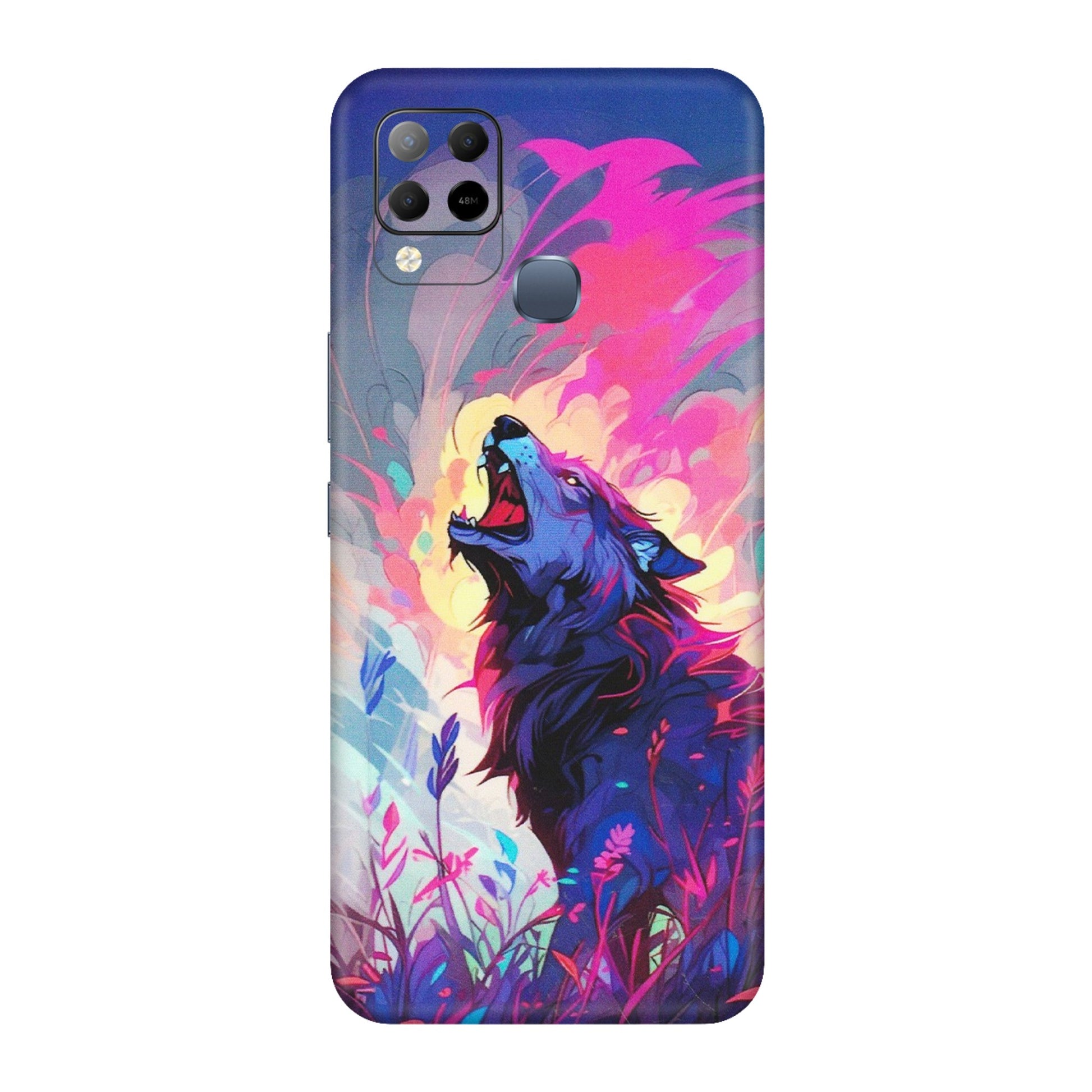 INFINIX Phone Skins (All Models) - New Wild Wolf Abstract - Matte Finish (M-125) Infinix Hot 10S