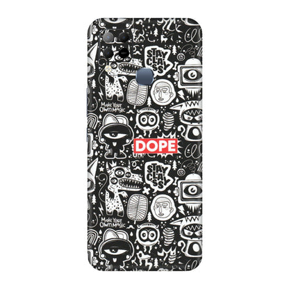 INFINIX Phone Skins (All Models) - Dope Stay Classy Black Doodles - Matte Finish (M-126) Infinix Hot 10S