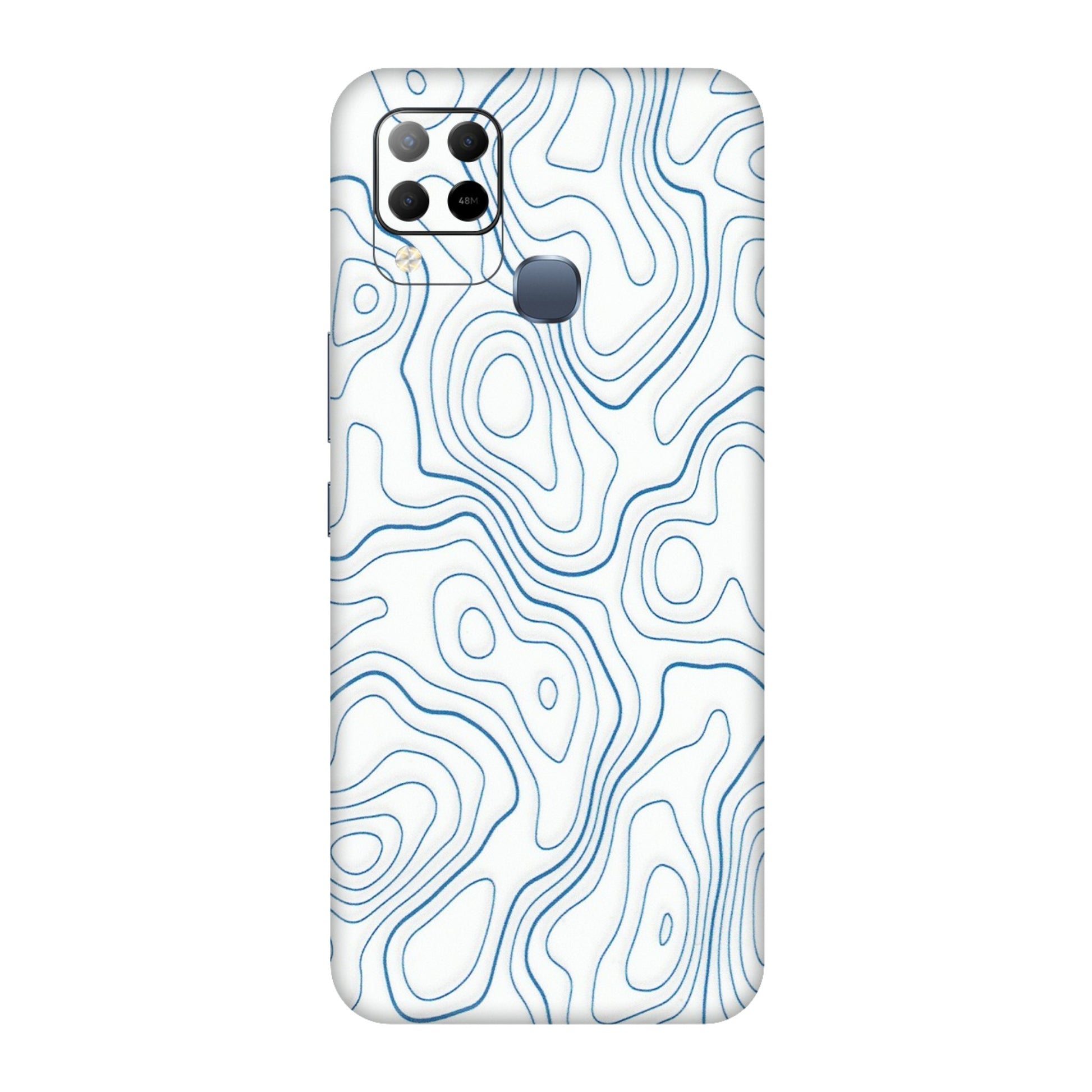INFINIX Phone Skins (All Models) - Blue And White Swirls - Matte Finish (M-139) Infinix Hot 10S