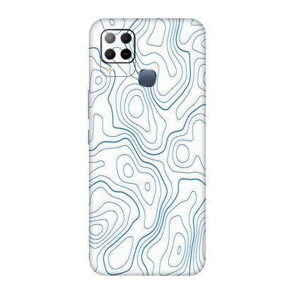 INFINIX Phone Skins (All Models) - Blue And White Swirls - Matte Finish (M-139) Infinix Hot 10S