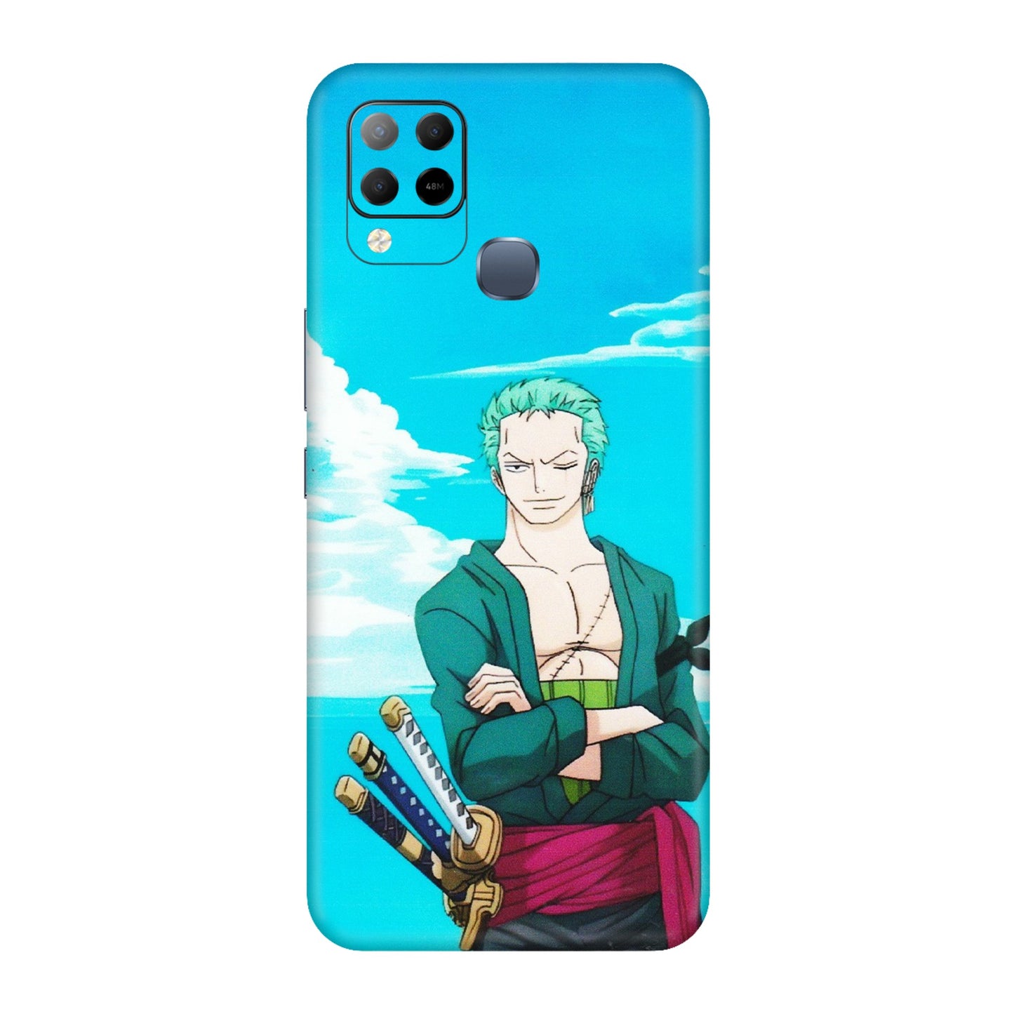 INFINIX Phone Skins (All Models) - Cool Swordman Zoro Anime - Matte Finish (M-143) Infinix Hot 10S