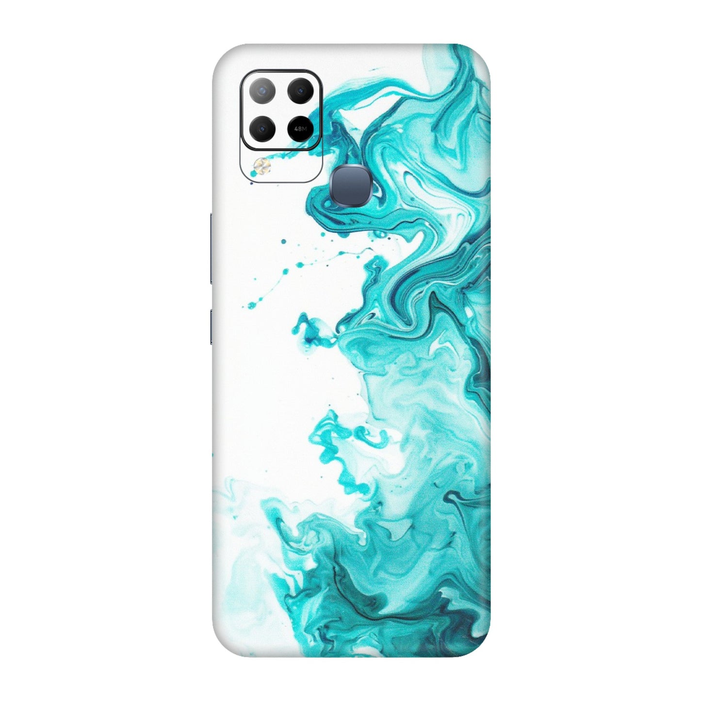 INFINIX Phone Skins (All Models) - Sky Blue Abstract Colour - Matte Finish (M-146) Infinix Hot 10S