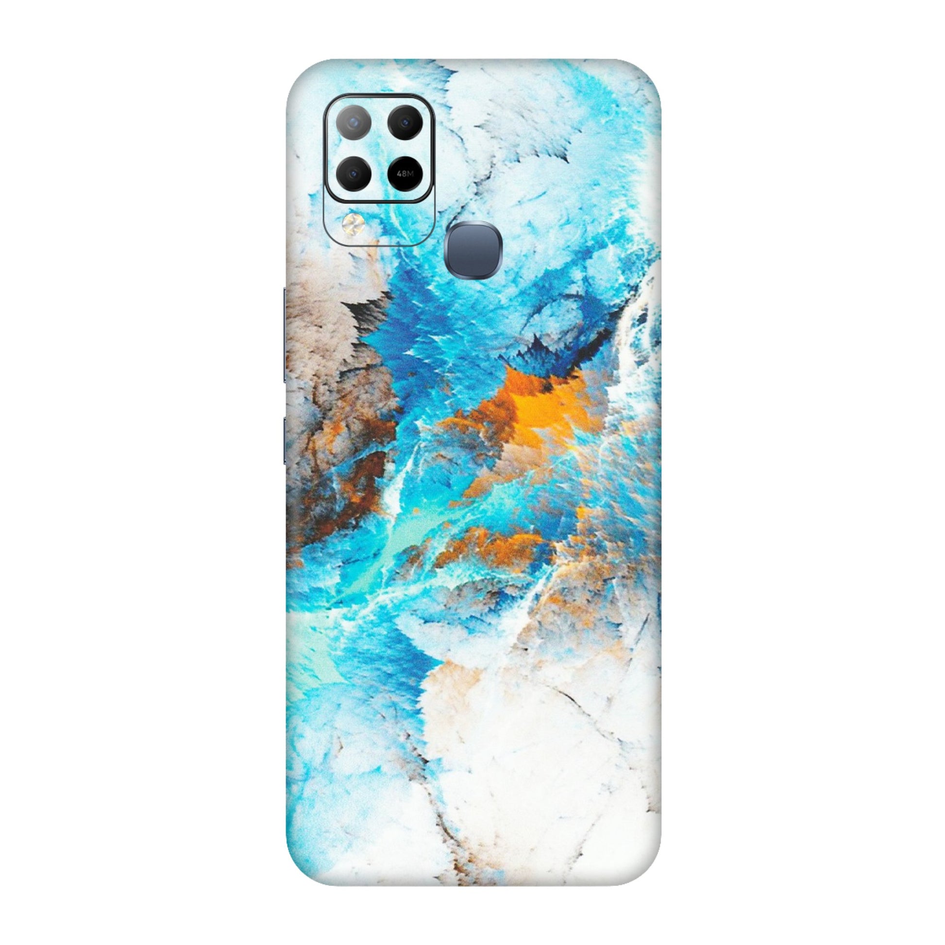 INFINIX Phone Skins (All Models) - Blue Waves Abstract - Matte Finish (M-19) Infinix Hot 10S