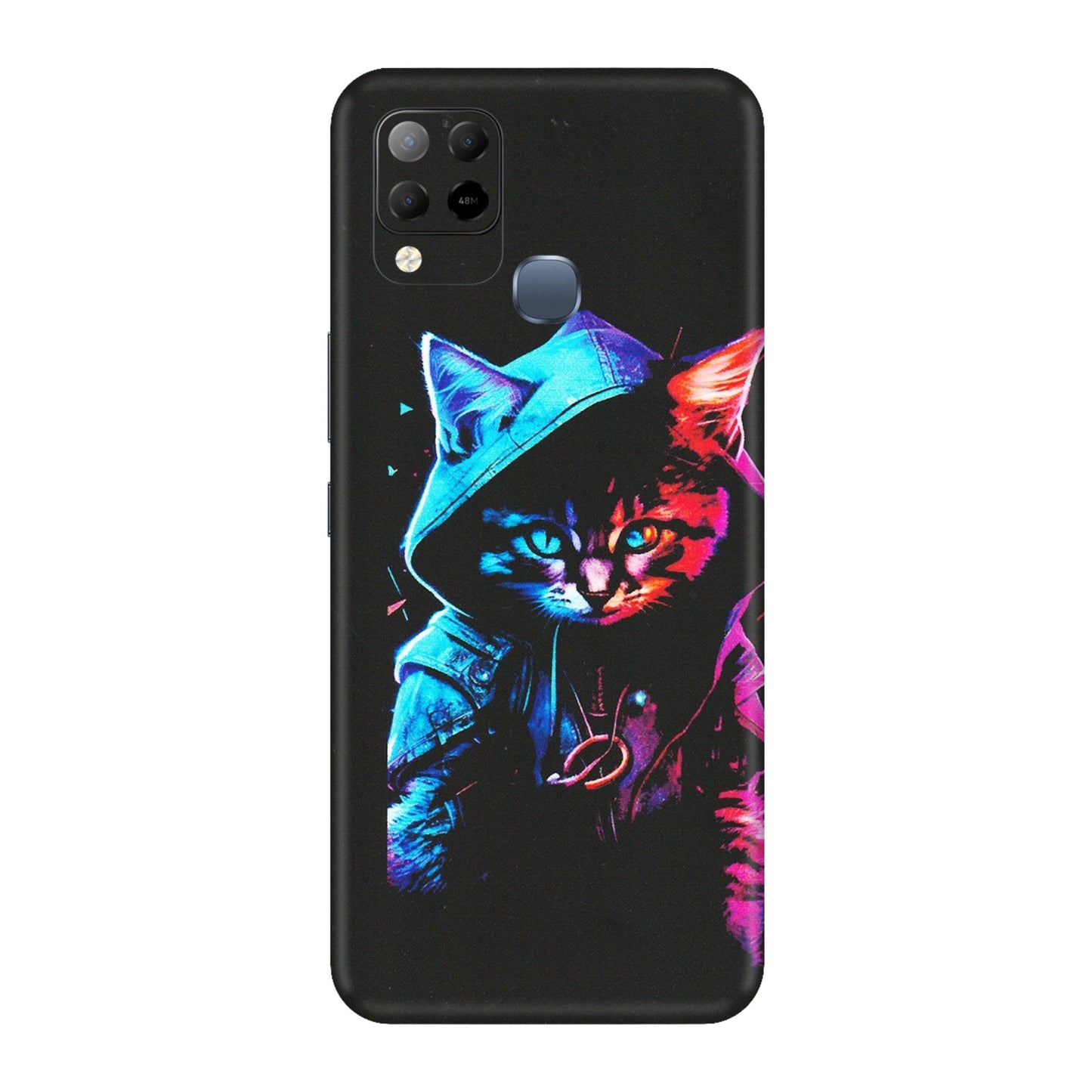 INFINIX Phone Skins (All Models) - Cyberpunk Cat - Matte Finish (M-45) Infinix Hot 10S