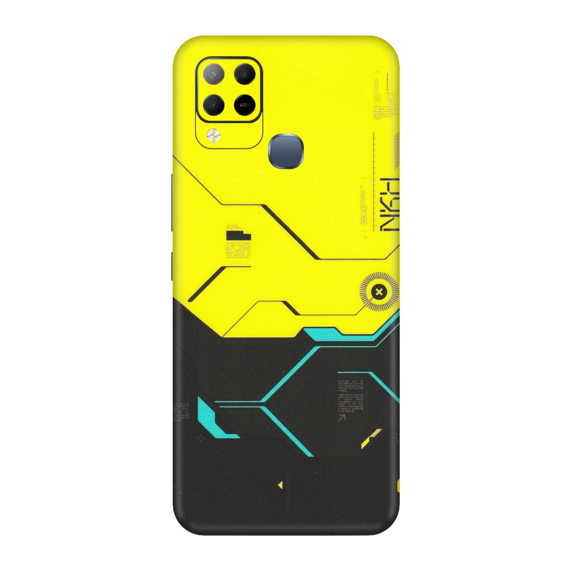 INFINIX Phone Skins (All Models) - Black Yellow Technica - Matte Finish (M-53) Infinix Hot 10S