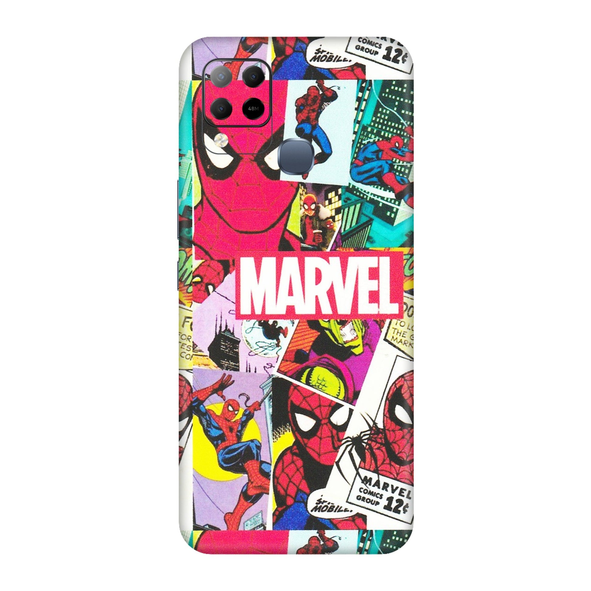 INFINIX Phone Skins (All Models) - Marvel Comic Spiderman Grafitti - Matte Finish (M-72) Infinix Hot 10S