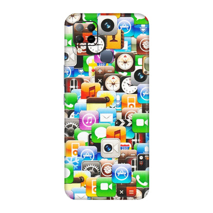 INFINIX Phone Skins (All Models) - All Apple Icons - Matte Finish (M-93) Infinix Hot 10S