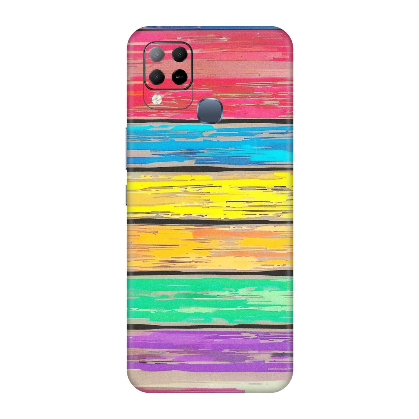 INFINIX Phone Skins (All Models) - Multi Colour Wooden Wall - Matte Finish (M-96) Infinix Hot 10S