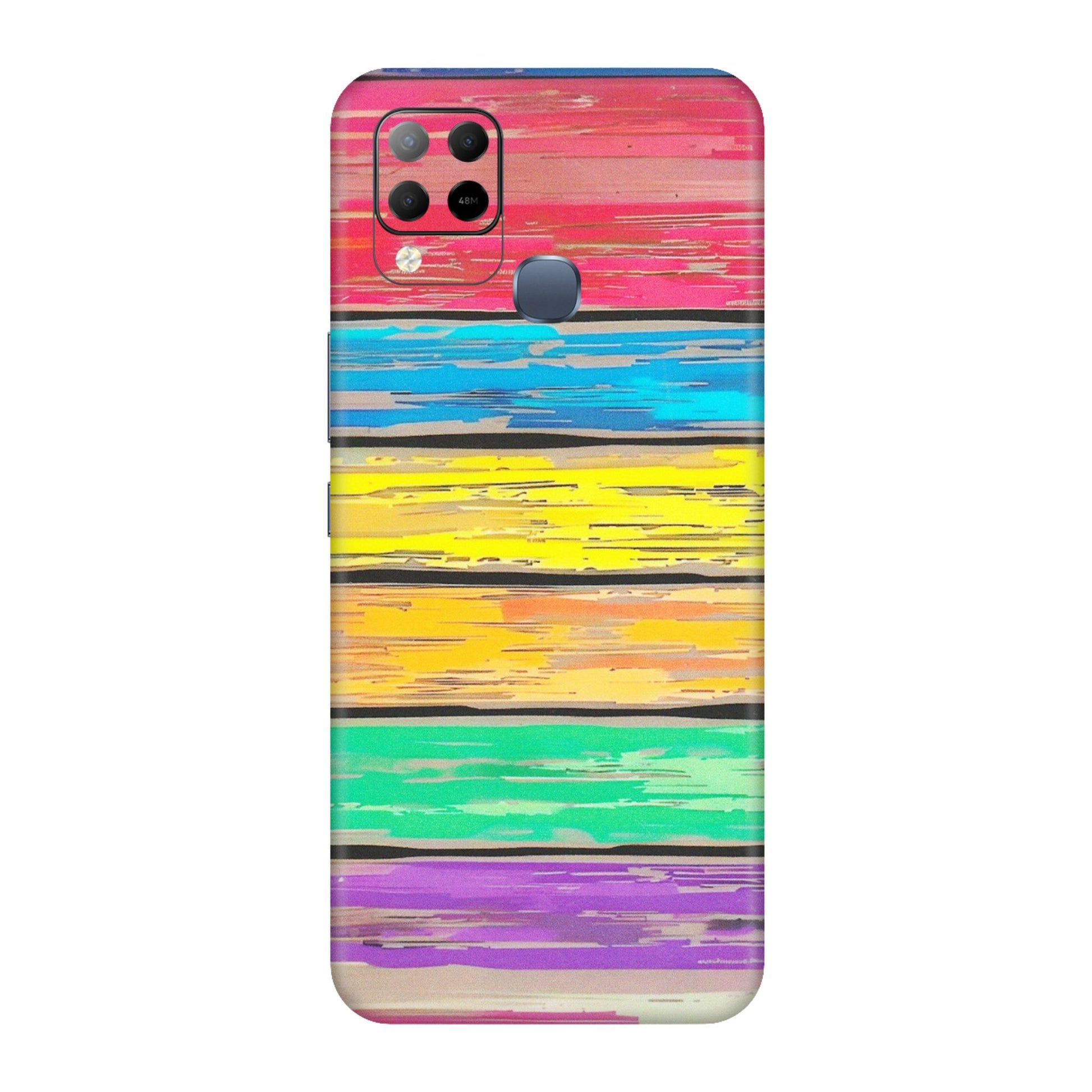 INFINIX Phone Skins (All Models) - Multi Colour Wooden Wall - Matte Finish (M-96) Infinix Hot 10S