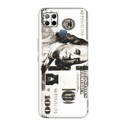 INFINIX Phone Skins (All Models) - 100 Dollar Currency - Transparent Finish (T-01) Infinix Hot 10S