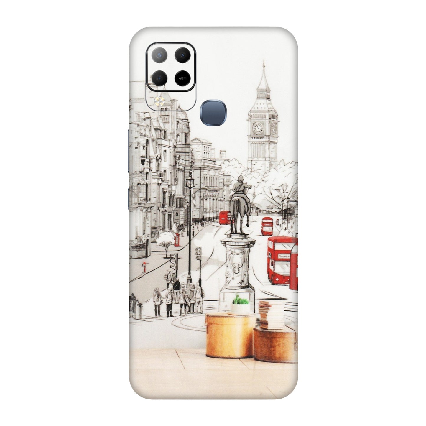INFINIX Phone Skins (All Models) - London Street - Transparent Finish (T-02) Infinix Hot 10S