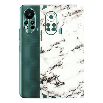 INFINIX Phone Skins (All Models) - Black and White Marble Texture - 3D Embossed Finish (L-124) Infinix Hot 11S