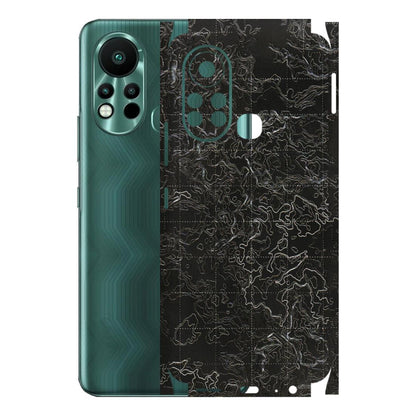 INFINIX Phone Skins (All Models) - Black map Texture - 3D Embossed Finish (L-201) Infinix Hot 11S