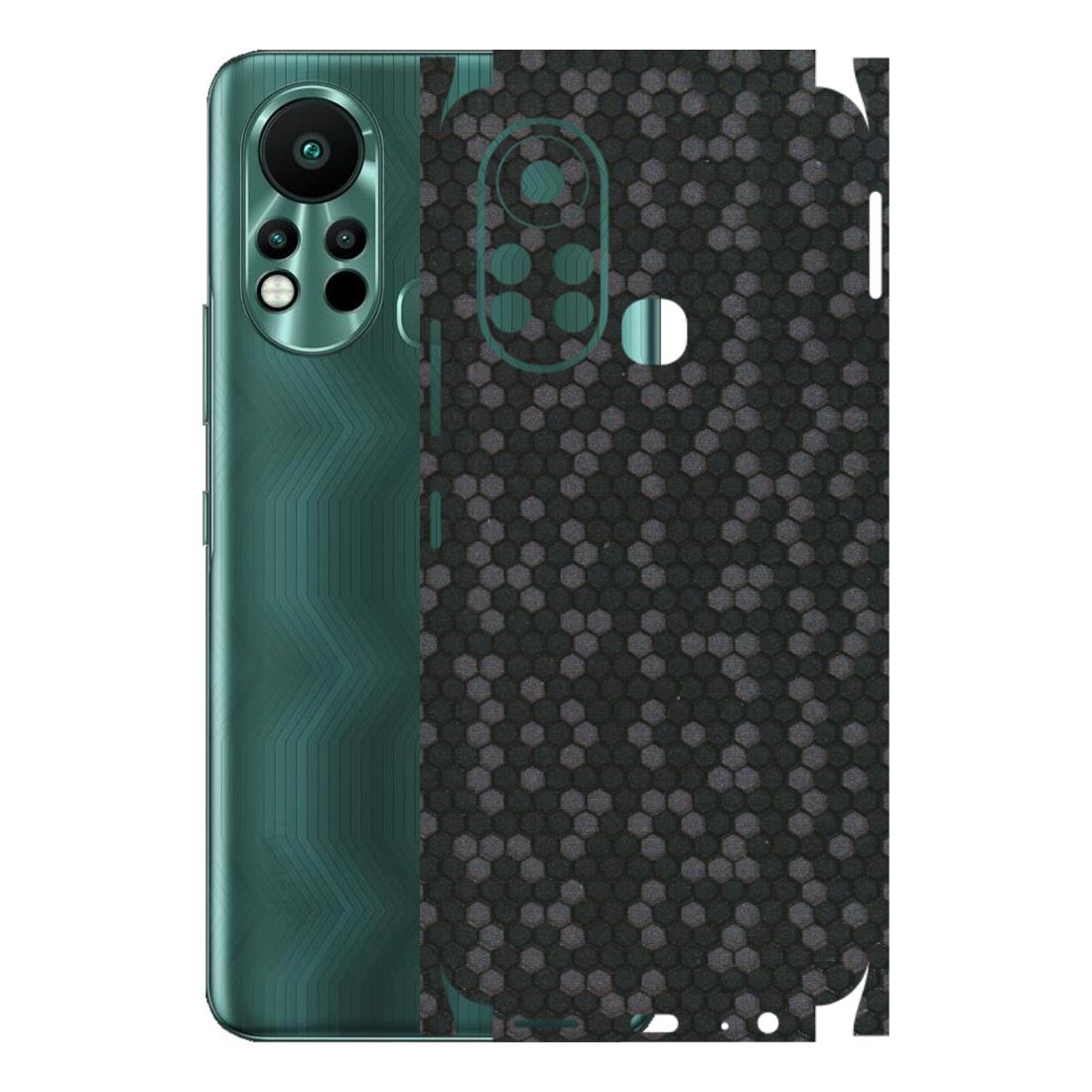 INFINIX Phone Skins (All Models) - Black Grey Honeycomb Sober - 3D Embossed Finish (L-85) Infinix Hot 11S