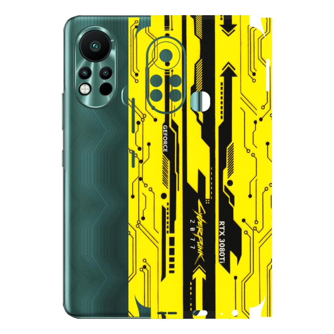 INFINIX Phone Skins (All Models) - Yellow Cyberpunk - 3D Embossed Finish (L-93) Infinix Hot 11S