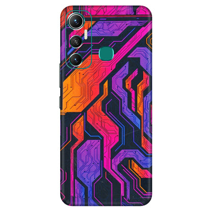 INFINIX Phone Skins (All Models) - Tech Circuits Futuristic - 3D Embossed Finish (L-07) Infinix Hot 11