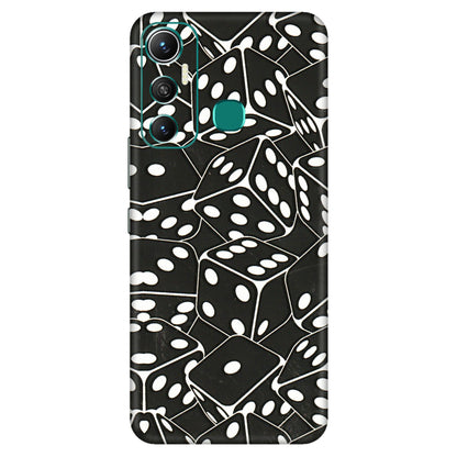 INFINIX Phone Skins (All Models) - Big Black Dices - 3D Embossed Finish (L-106) Infinix Hot 11