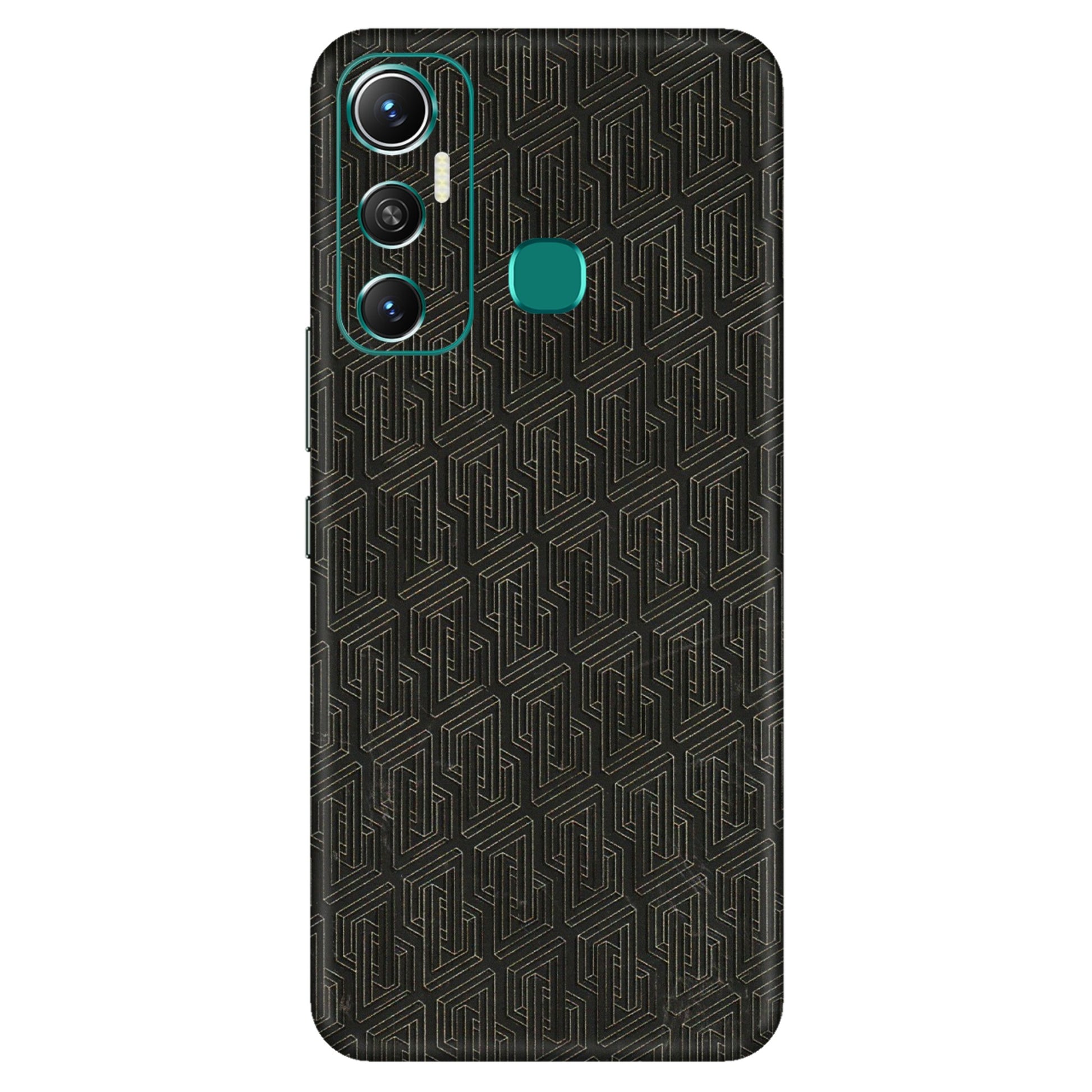 INFINIX Phone Skins (All Models) - Black Abstract Pattern - 3D Embossed Finish (L-117) Infinix Hot 11